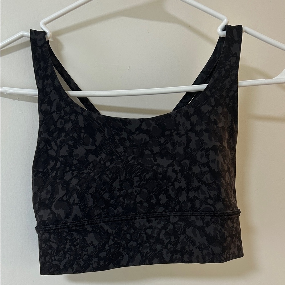 Lululemon Women's Black Patterned Sports Bra